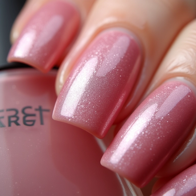Esmalte Risqué Diamond Gel em unhas bem cuidadas com brilho intenso.