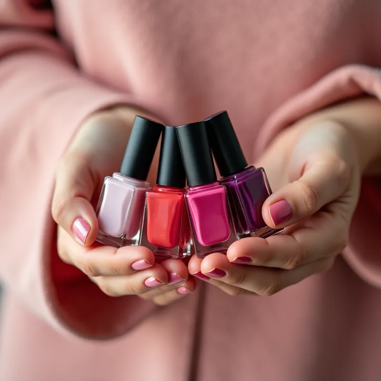 Esmaltes com as cores que serão tendência em nail art em 2026.