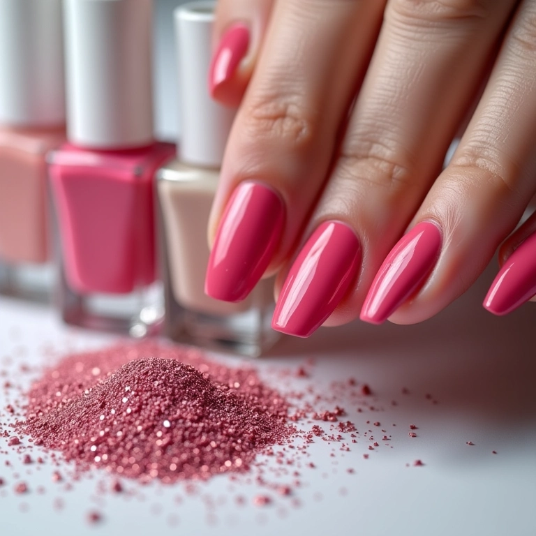 Esmaltes e glitter: combinações perfeitas para suas unhas.