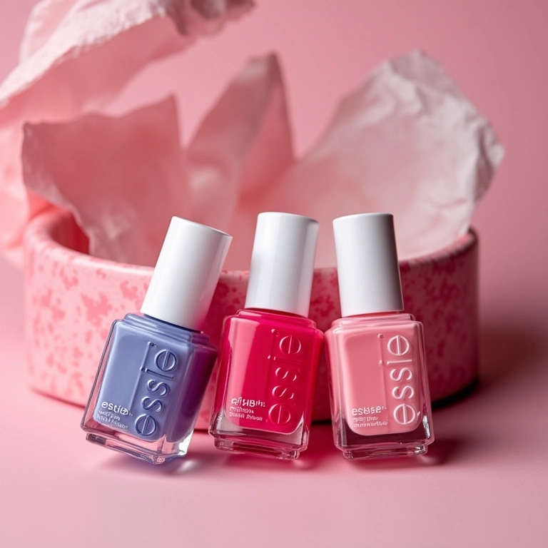 Esmaltes Essie em caixa de assinatura de beleza.