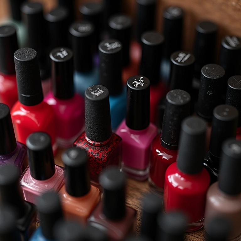 Esmaltes guardados no lugar certo.