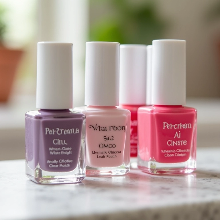 Esmaltes hipoalergênicos para unhas sensíveis.