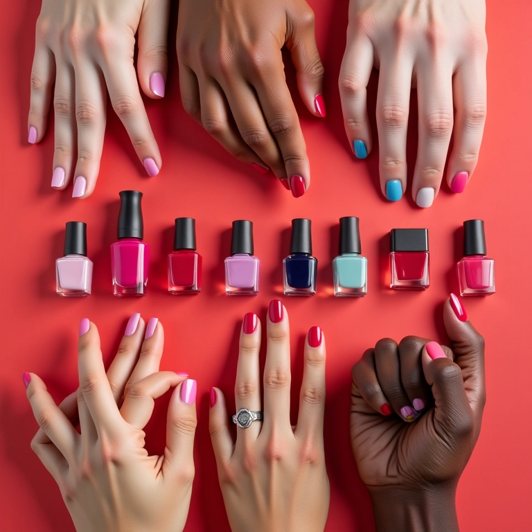 Esmaltes que combinam com diferentes tons de pele.