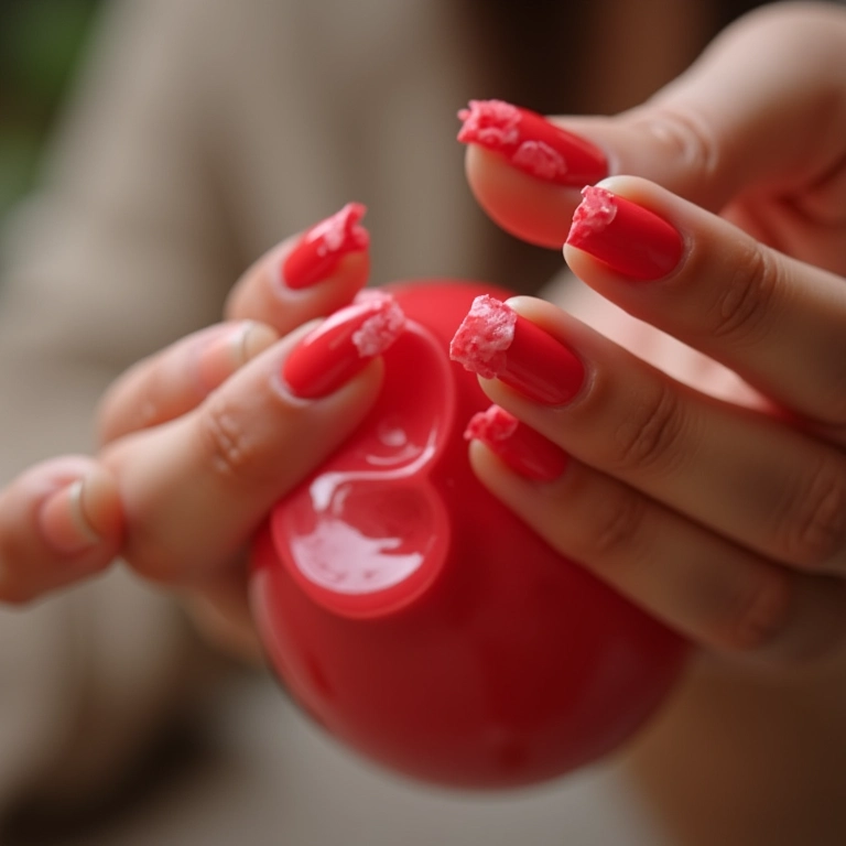 Experimentando novas cores de esmaltes.