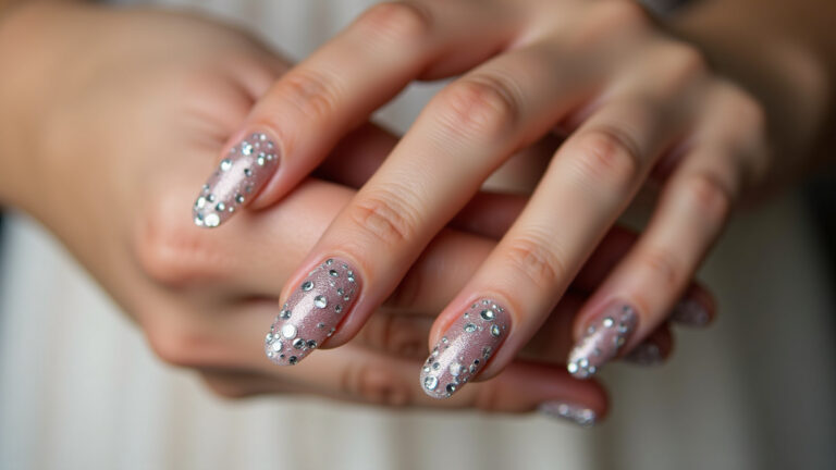 30 Ideias incríveis de unhas decoradas com pedrinhas