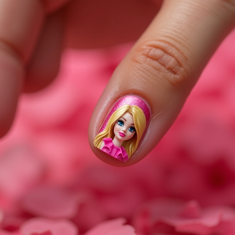 Filha única com adesivo da Barbie, detalhe divertido.