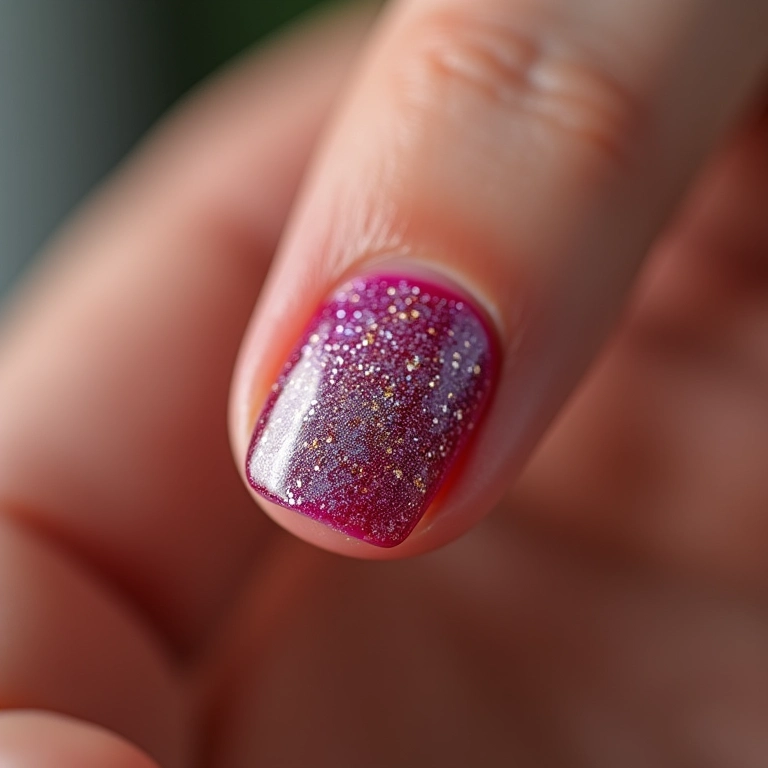 Filha única com glitter dourado.