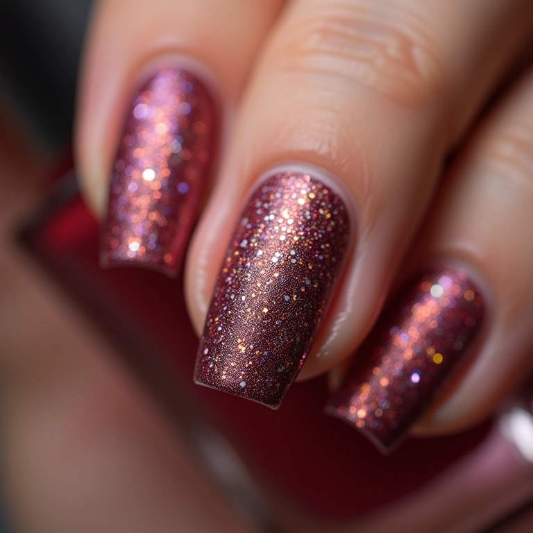 Filha única com glitter e detalhes metalizados.