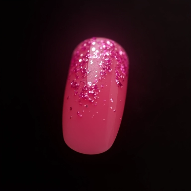 Filha única com glitter rosa: um toque de brilho.