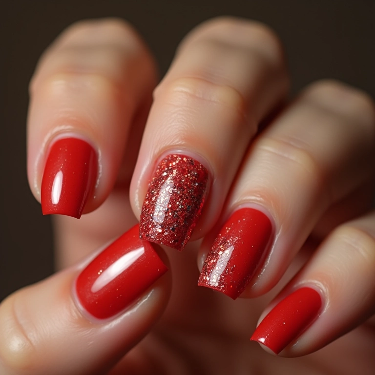 Filha única com glitter Xodó em unhas.