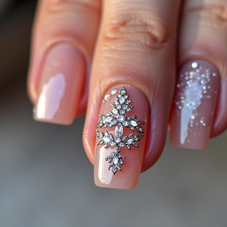 Filha única com pedrarias e strass.