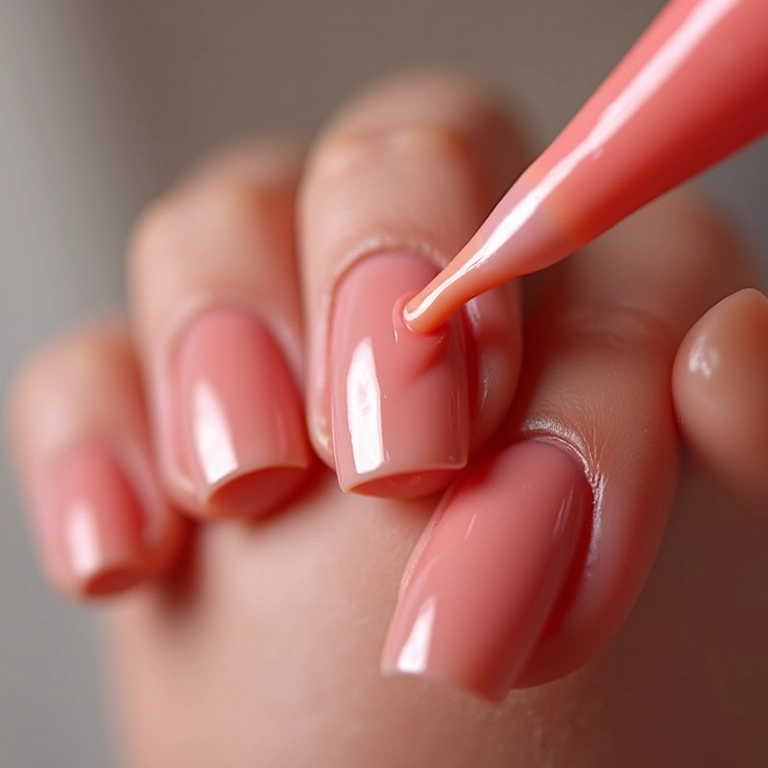 Finalizando com top coat para brilho e durabilidade.