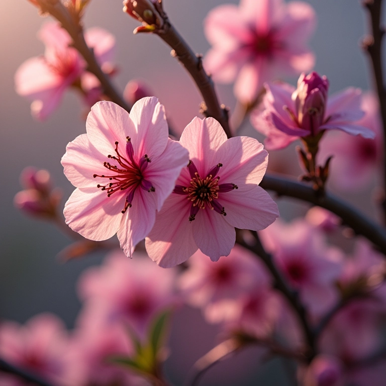 Florais delicados em preto e rosa: toque romântico.