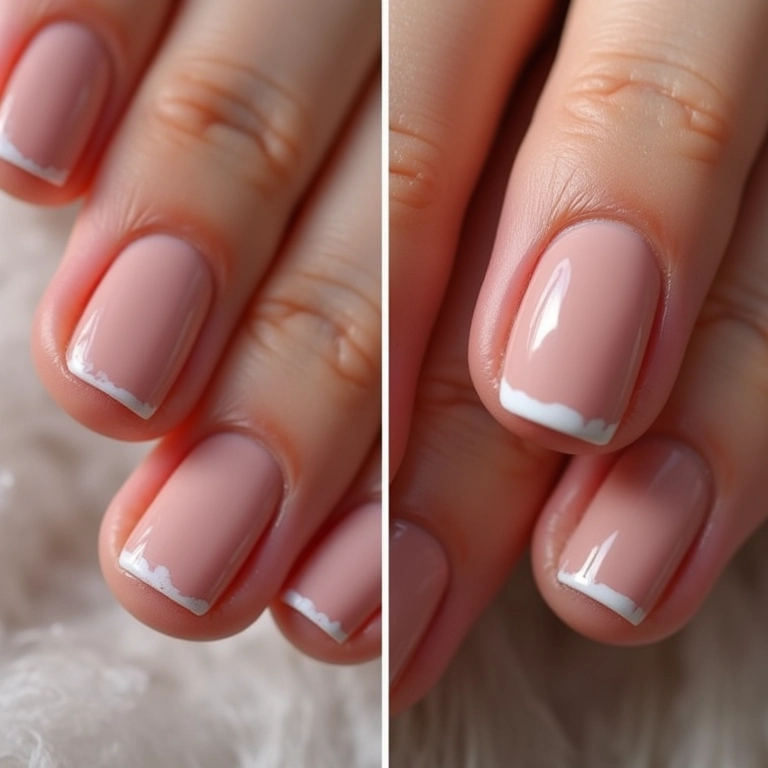 Foto de unhas esmaltadas com edição cuidadosa.
