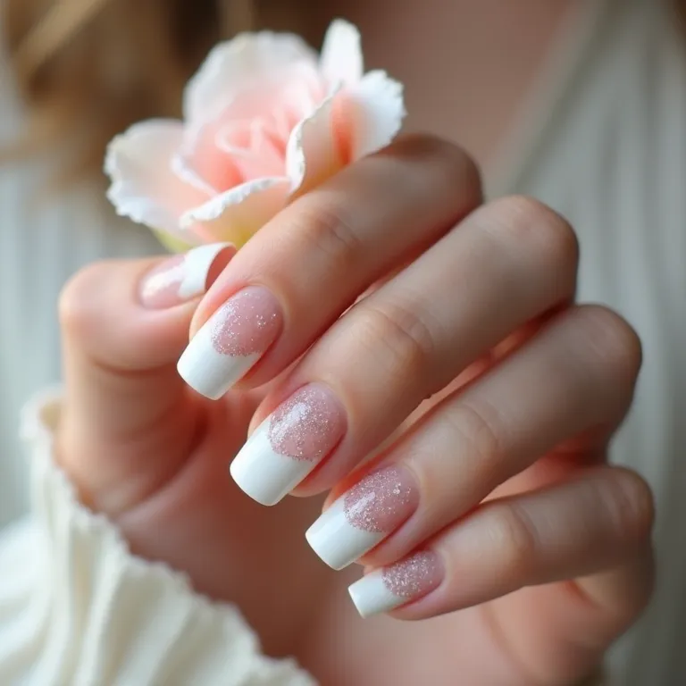 Francesinha branca com glitter, um clássico renovado e charmoso.