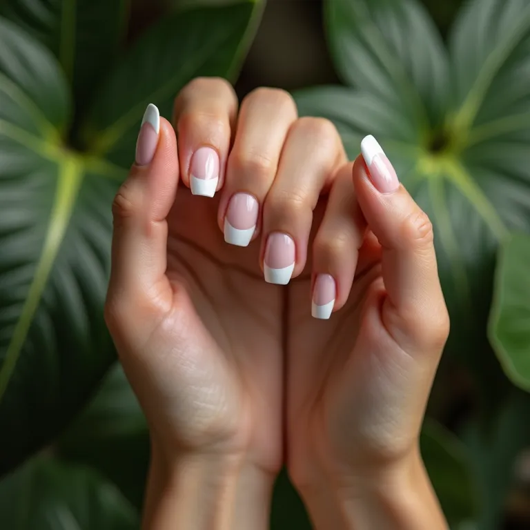 Francesinha clássica em unhas de gel.