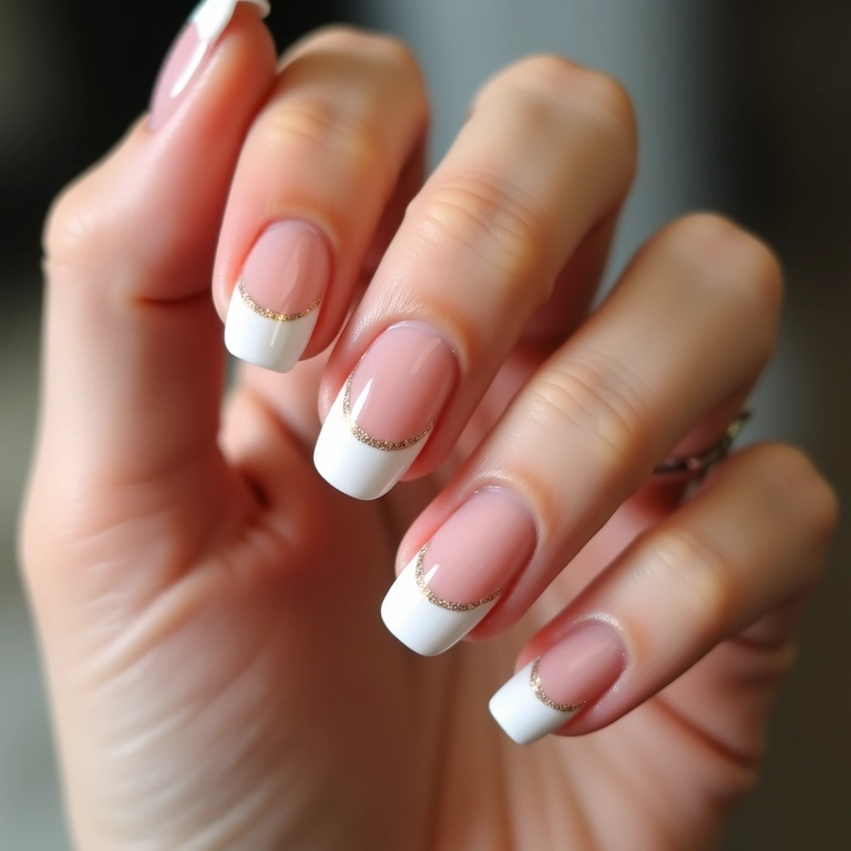 Francesinha clássica repaginada em unhas quadradas.