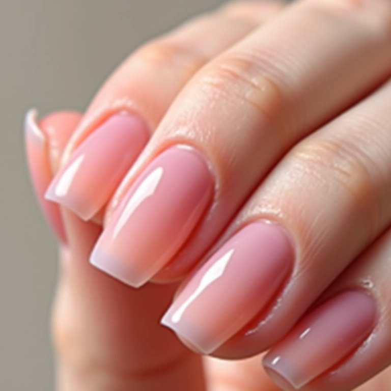 Francesinha com efeito ombré em gel.