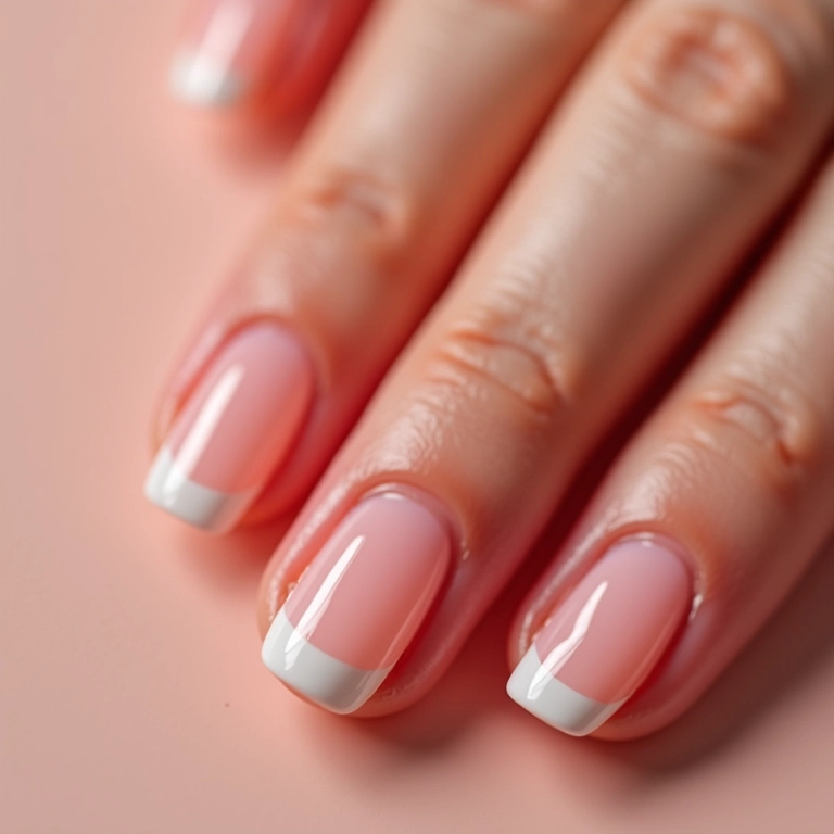 Francesinha de gel com efeito natural.