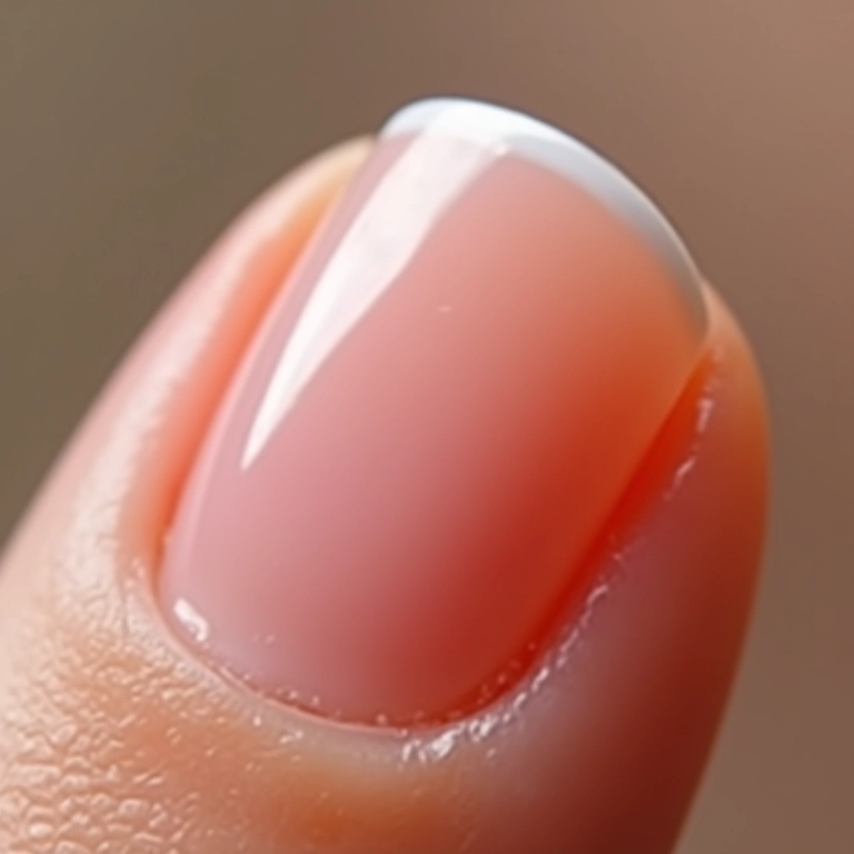Francesinha delicada em unhas curtas.