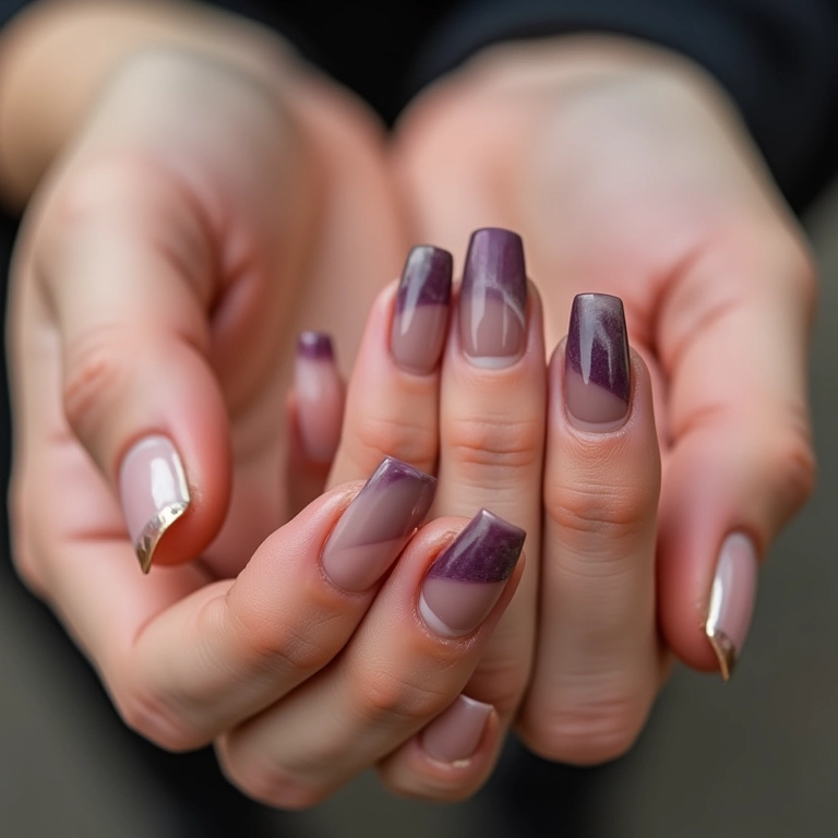Francesinha invertida em unhas modernas.