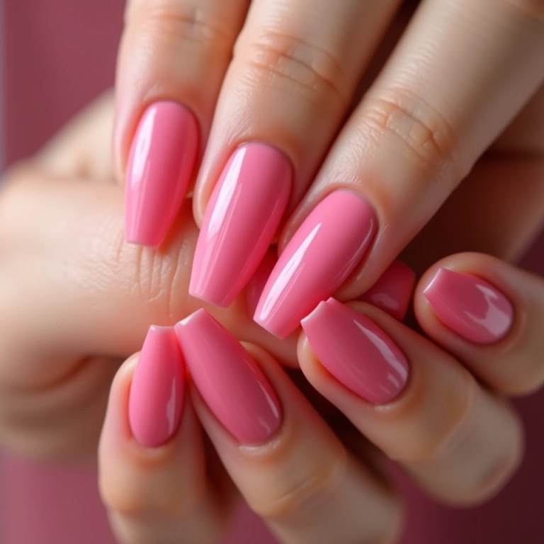 Francesinha ombré rosa, suave.