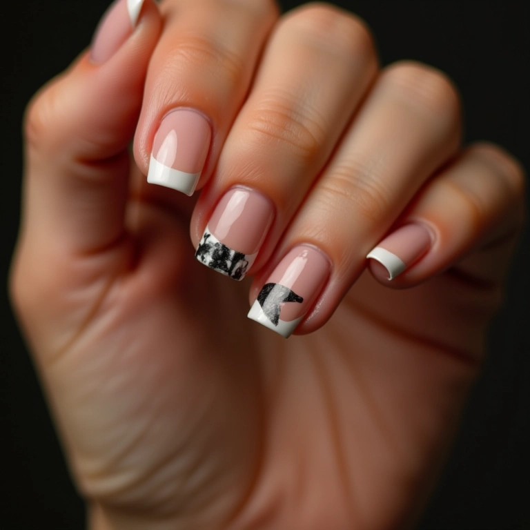 Francesinha repaginada com unhas gravatinha.