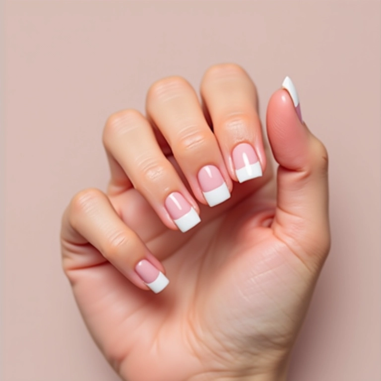 Francesinha repaginada em unhas curtas, um clássico.
