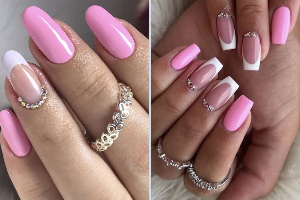 Unha Francesinha Rosa e Branco: ideias ...