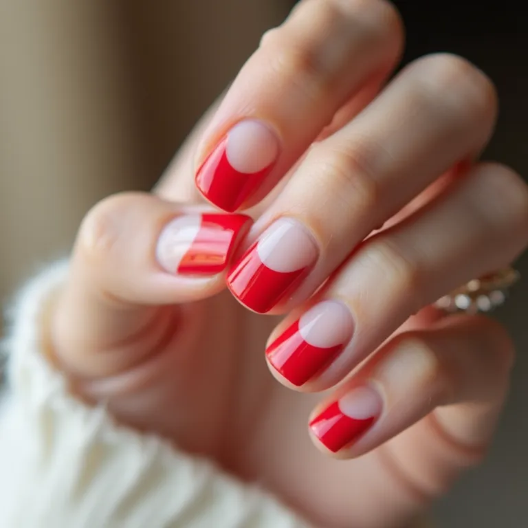 Francesinha vermelha e branca, detalhe das mãos.