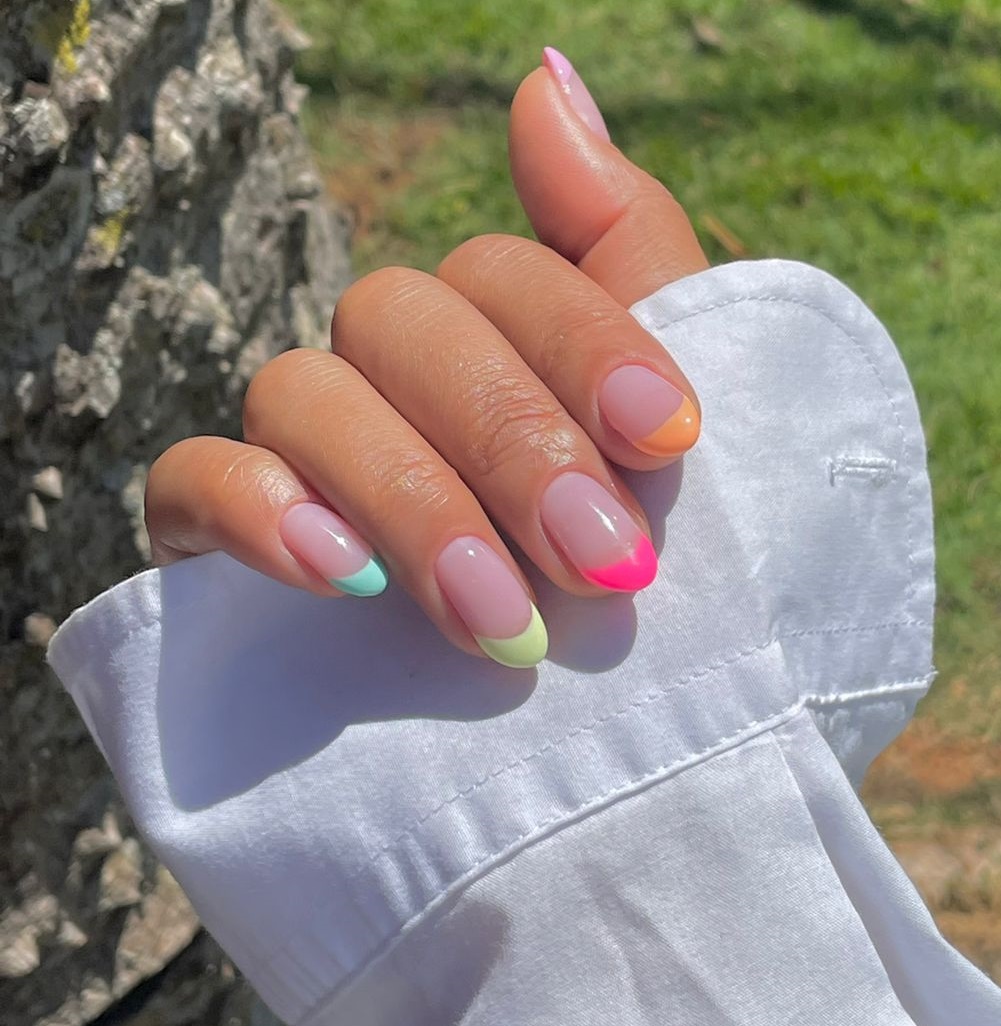 Unha francesinha colorida: Juliana ...