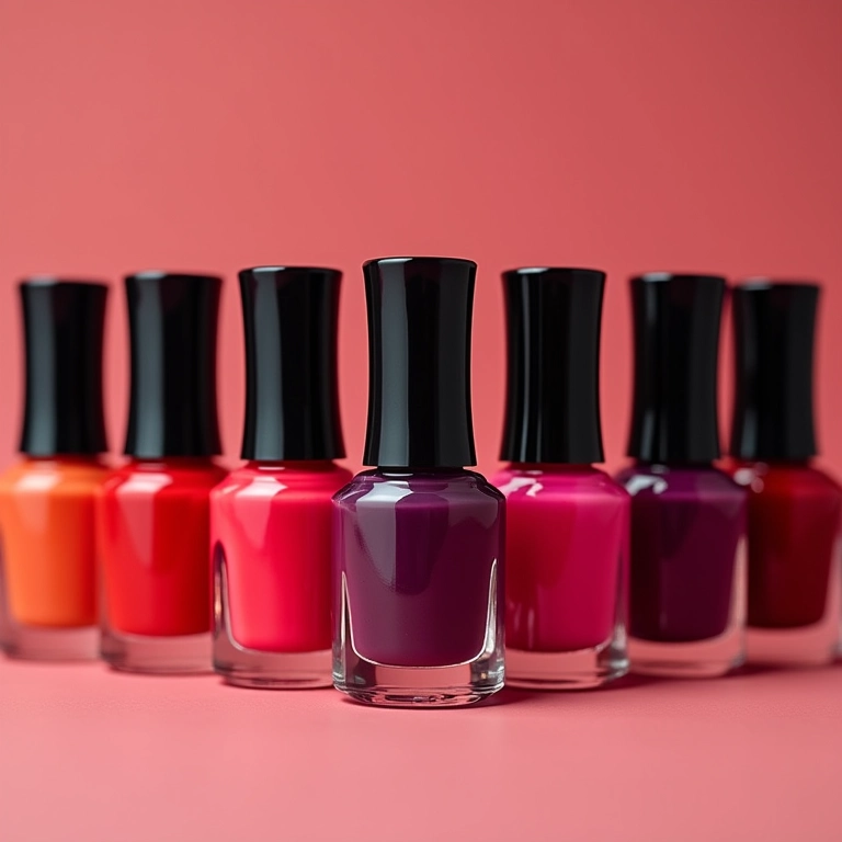 Frascos de esmaltes de alta qualidade em diversas cores.
