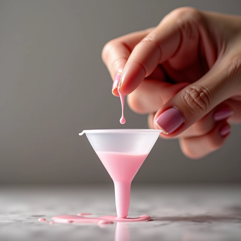 Funil para repor o diluente de esmalte.