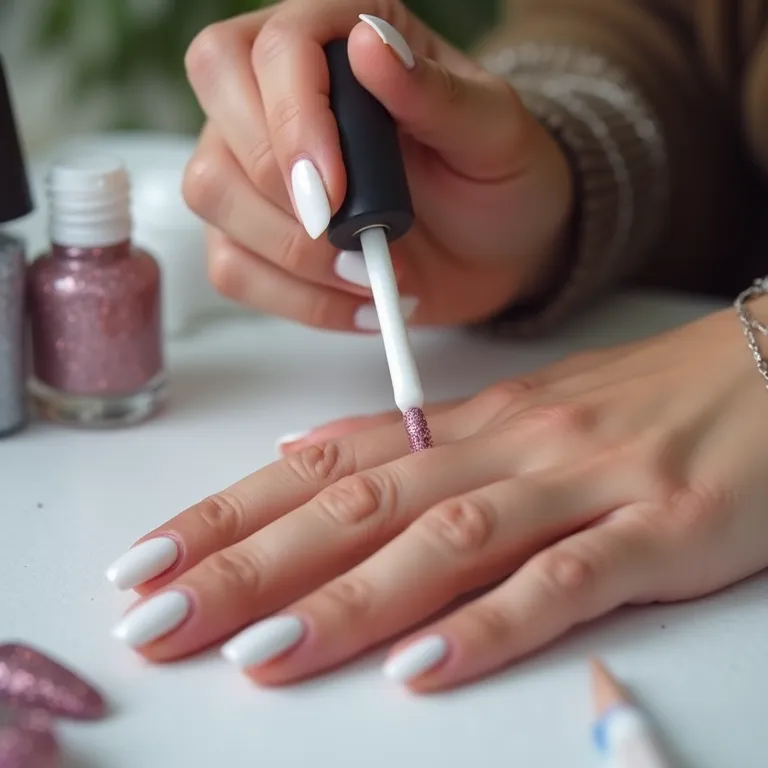 Glitter em gel para unhas decoradas, uma opção prática e brilhante.