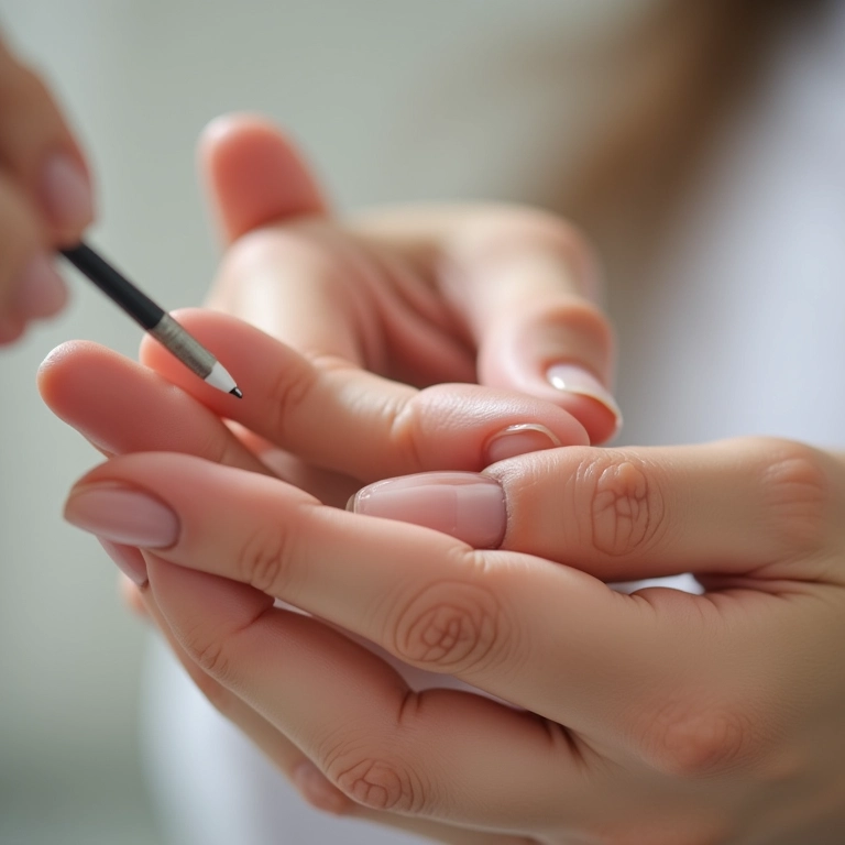 Hidratação diária de unhas de fibra com creme hidratante.