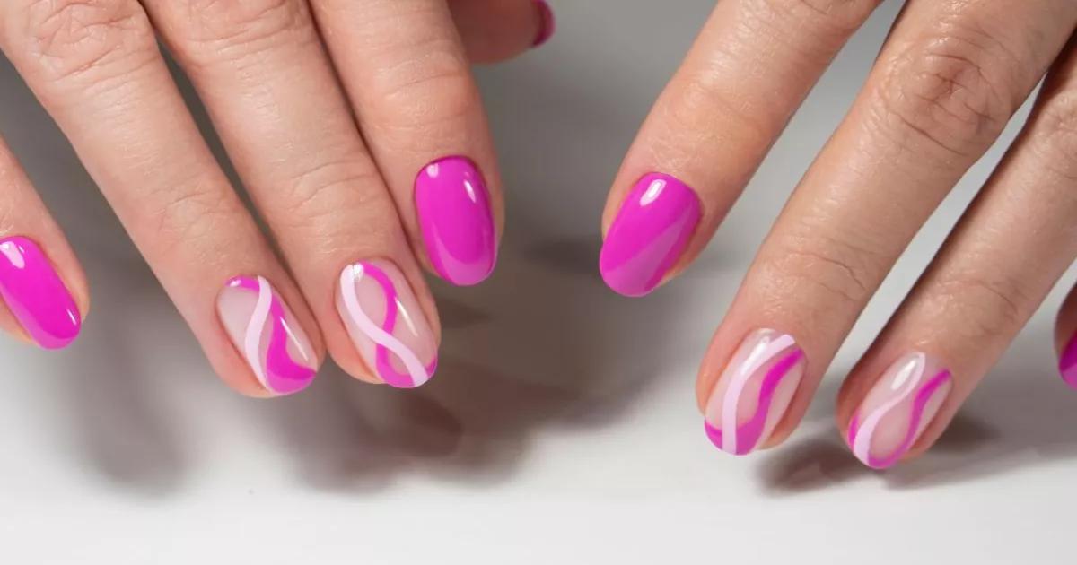 Unha Decorada Branco e Rosa | UnhasEsmaltes