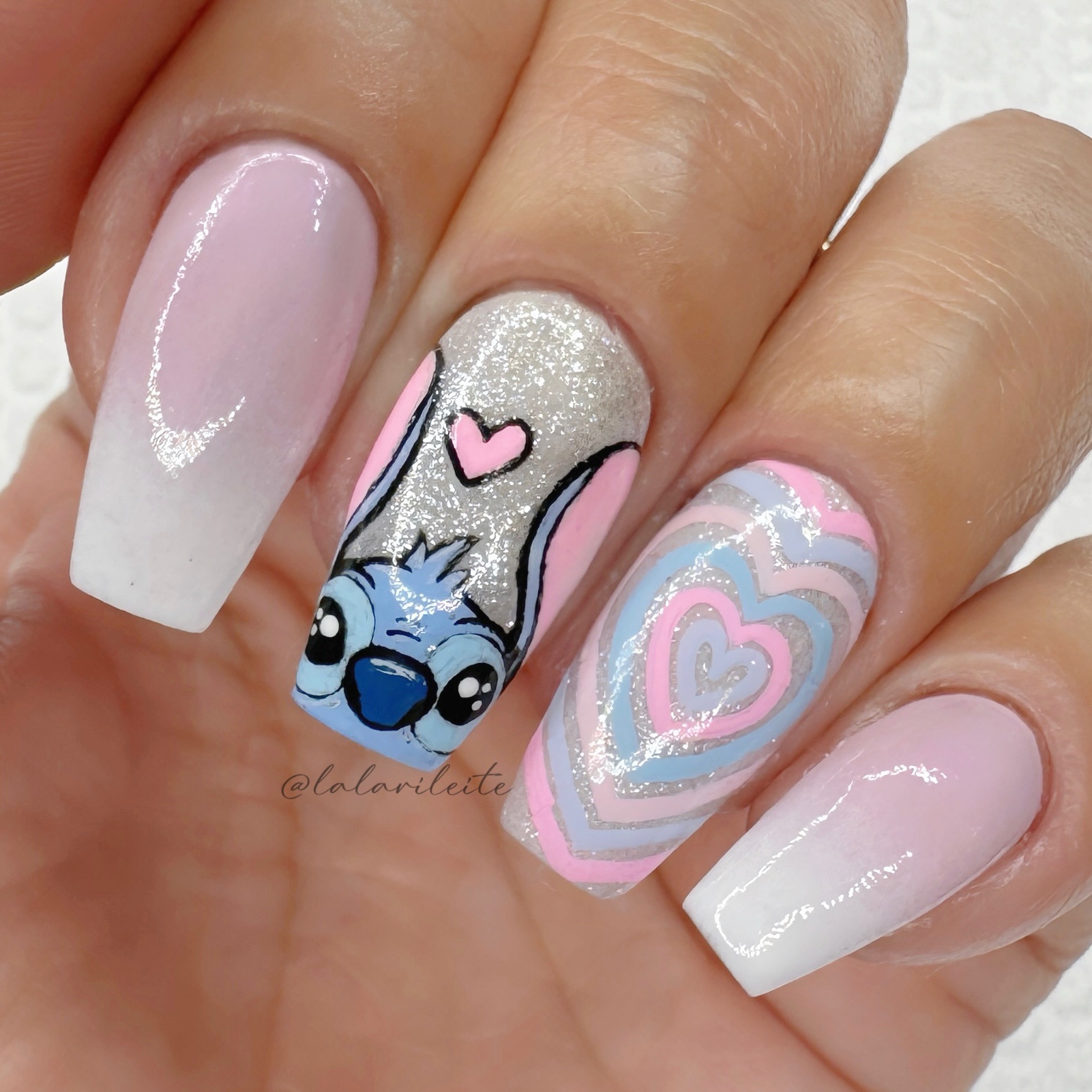 Unhas Decoradas Stitch (Stitch Nails ...