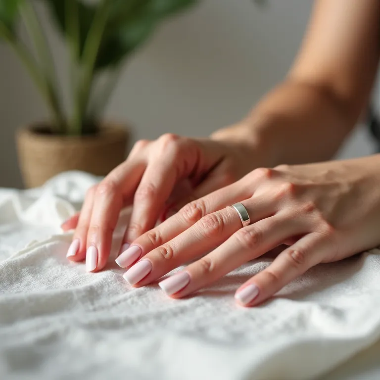 Lixando suavemente a superfície do esmalte em gel.