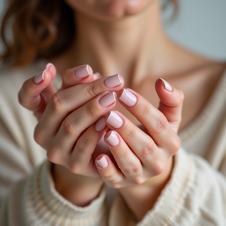 Manutenção de unhas de gel francesinha em casa.