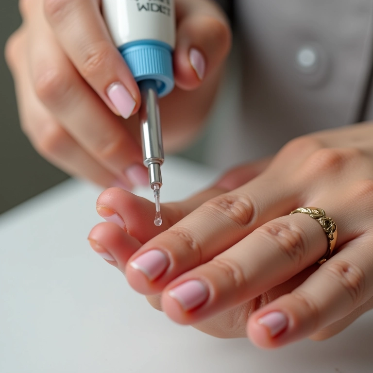 Manutenção simplificada de unhas em fibra de vidro.