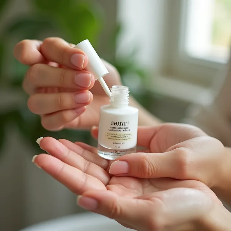 Mão aplicando removedor cremoso Jequiti com foco na hidratação.
