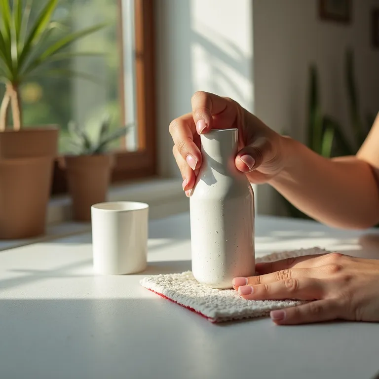 Mão aplicando top coat de secagem rápida nas unhas.