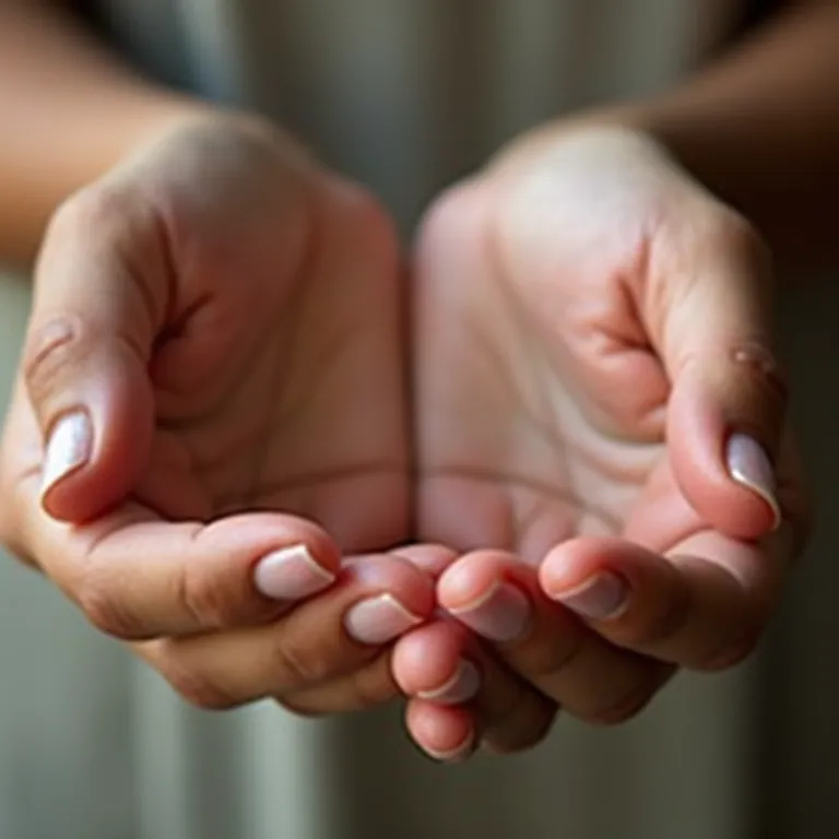 Mãos com diferentes tons de pele mostrando unhas saudáveis e amareladas.