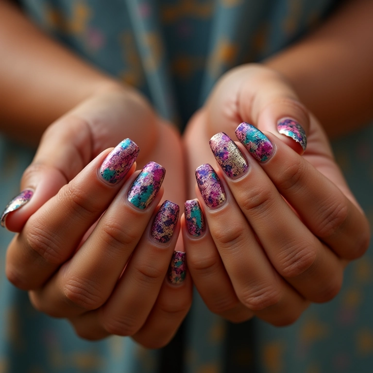 Mãos com unhas decoradas em estilos diversos, representando o Clube das Unhas Decoradas.