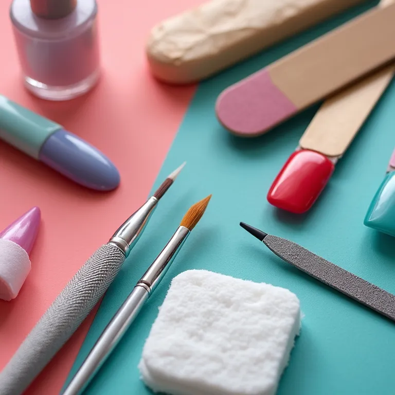 Materiais básicos para começar a fazer unhas decoradas.