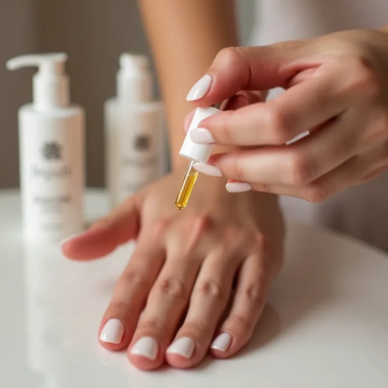 Mulher cuidando das unhas saudáveis com produtos Jequiti.