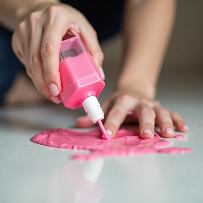 Mulher removendo mancha de esmalte com removedor sem acetona.