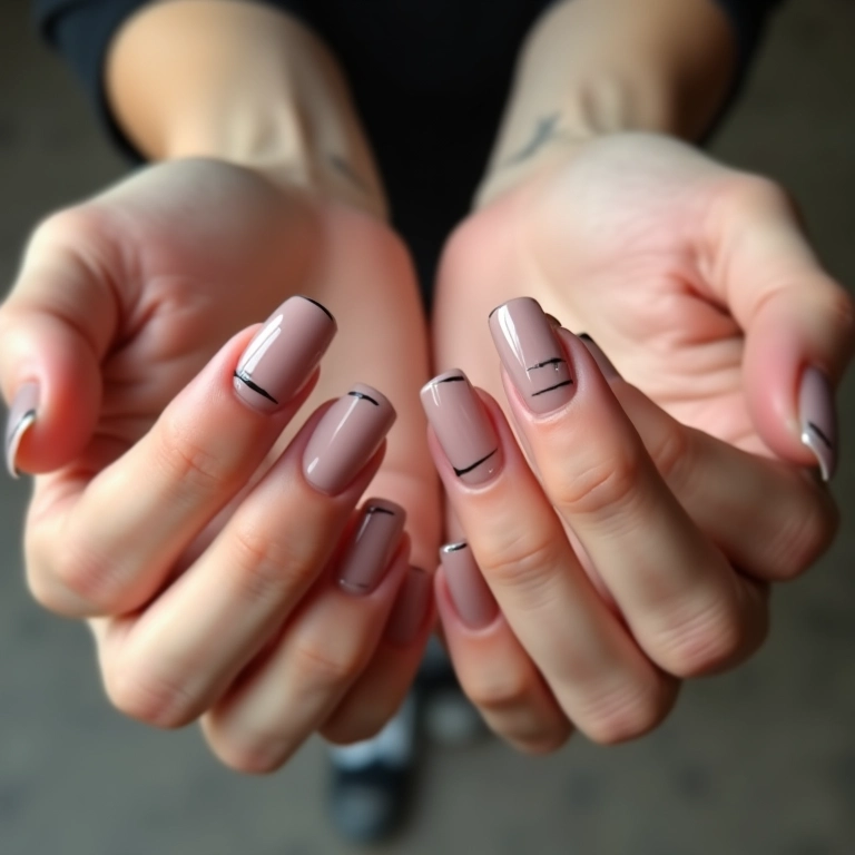Nail art minimalista.