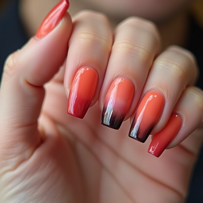 Ombré nails com degradê moderno.