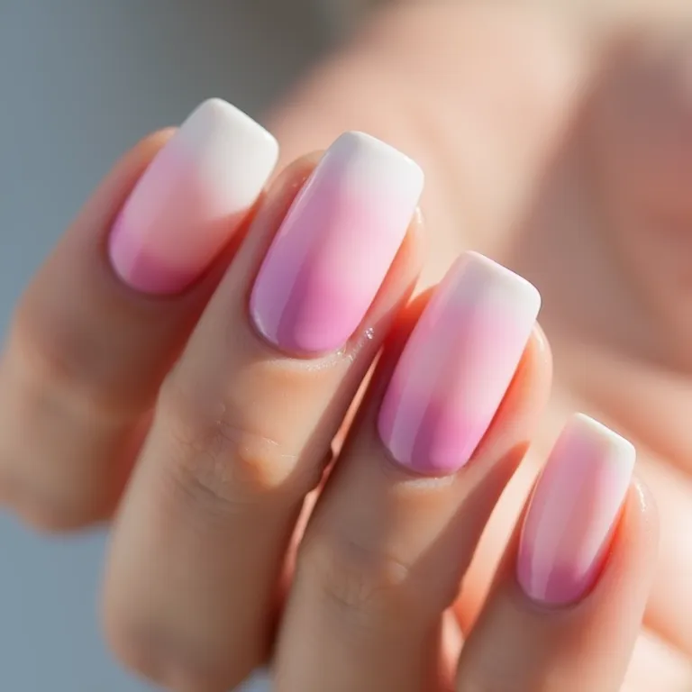 Ombré nails: degradê suave e elegante nas unhas.